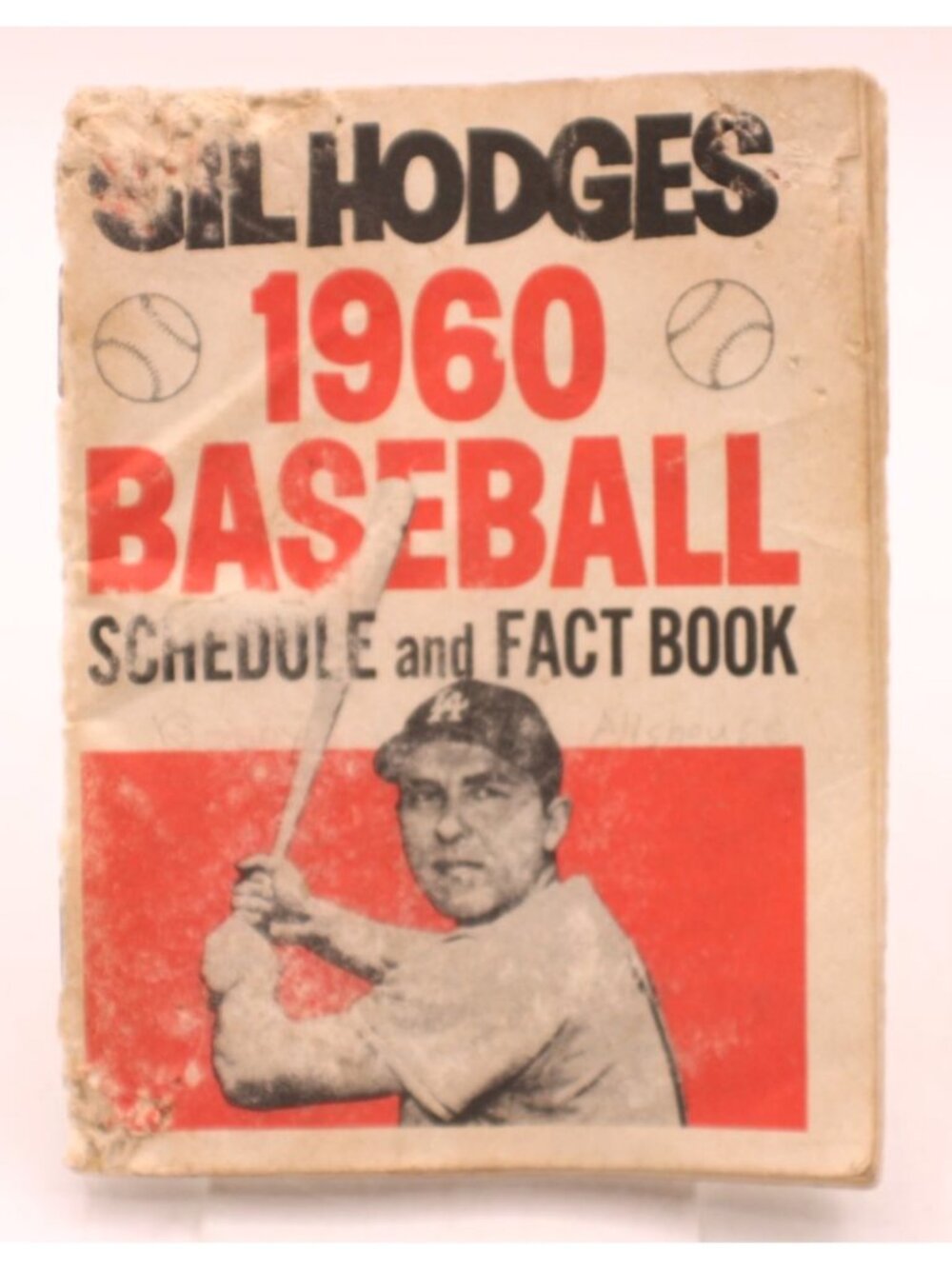 Vintage 1960 Gil Hodges Baseball Schedule and Fact Book Booklet Paperback 3x5"
